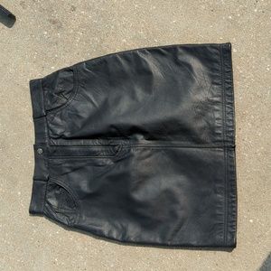 Vintage Express leather mini skirt 4/6